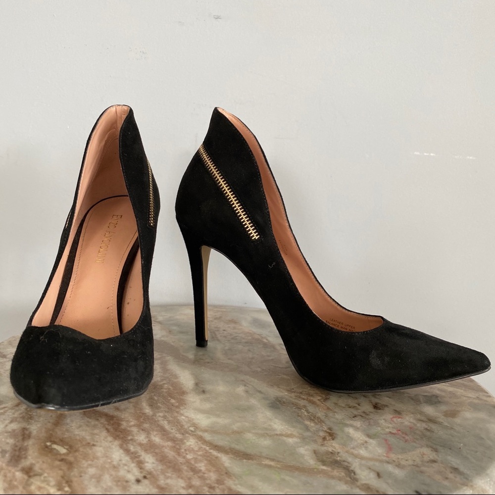Enzo Angiolini - Black  Suede 4inch Pumps
